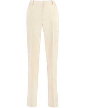PT01 Ambra Cotton-Linen Trousers - White