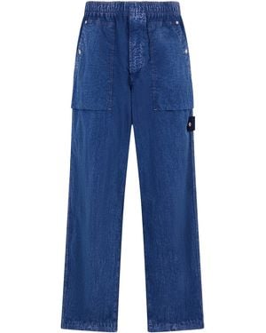 Stone Island Loose Fit Trousers - Blue