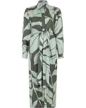 Max Mara Silk Chemise Dress - Green