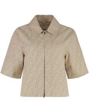 Fendi Jacket Cotton-Linen - Natural