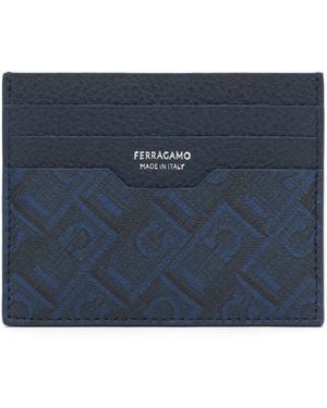 Ferragamo Monogram Cardholder - Blue