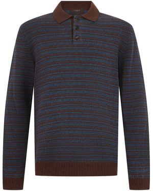 Slowear Jumper With Polo Collar - Blue