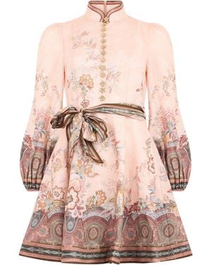 Zimmermann Short Floral Dress - Pink