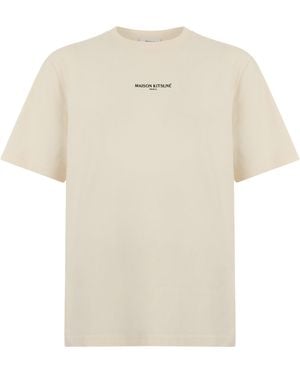 Maison Kitsuné Cotton T-Shirt With Logo - White