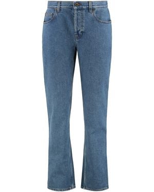 Burberry Mid-Rise Straight Jeans - Blue