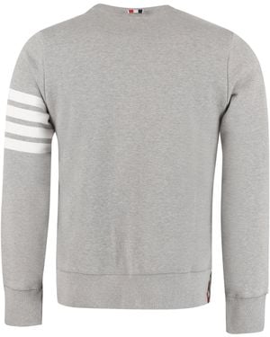 Thom Browne Felpa girocollo in cotone - Grigio