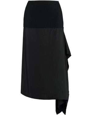 Jil Sander Asymmetric Skirt - Black