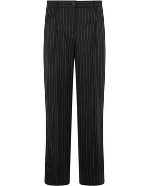 Dolce & Gabbana Pantaloni in lana gessata - Nero