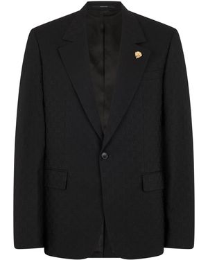 Gucci Giacca monopetto in misto lana - Nero