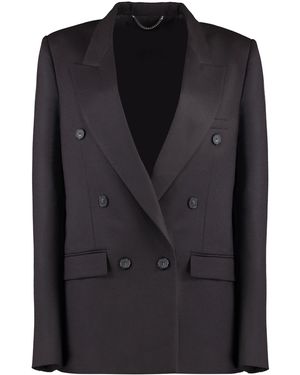 Stella McCartney Blazer doppiopetto in lana - Nero