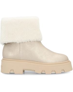 Moncler Stivaletti in Shearling Aurea - Neutro