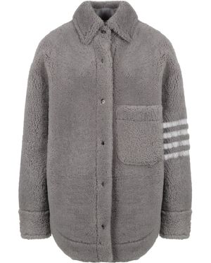 Thom Browne Overshirt in montone - Grigio