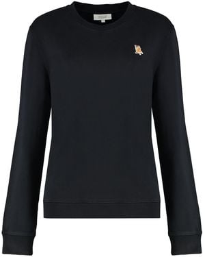 Maison Kitsuné Crew Neck Sweatshirt - Black