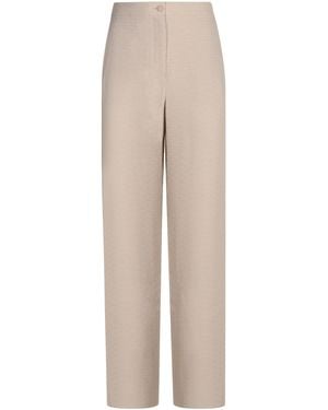 Emporio Armani Straight Trousers - Natural
