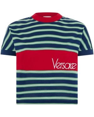 Versace Striped T-Shirt - Red