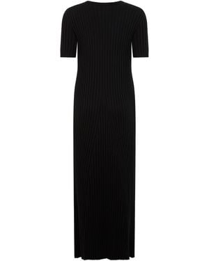 Lisa Yang Long Dress With Short Sleeves - Black