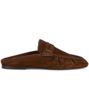 Saint Laurent Loafer Slip-On Moccasins - Brown