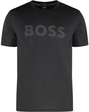 BOSS T-shirt in tessuto tecnico - Nero