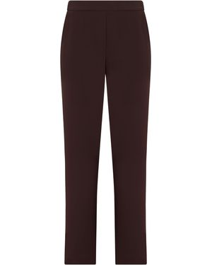 P.A.R.O.S.H. Pantaloni dritti con cintura elasticizzata - Viola