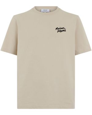 Maison Kitsuné Cotton T-Shirt With Logo - White