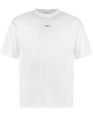 Drole de Monsieur Classique Cotton Crew-neck T-shirt - White
