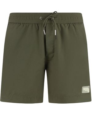 Maison Kitsuné Shorts da mare in nylon - Verde