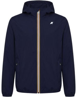 K-Way Waterproof Jacket With Hood - Blue