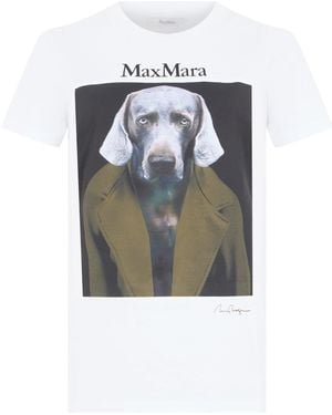 Max Mara Printed Cotton T-Shirt - White