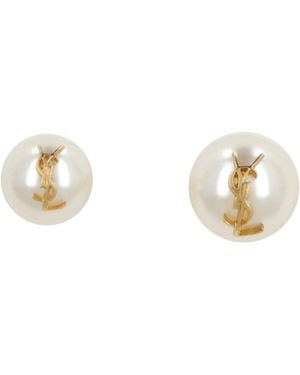Saint Laurent Pearls Earrings - White