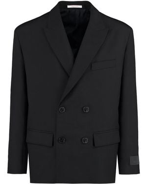 Valentino Garavani Blazer doppiopetto in lana - Nero