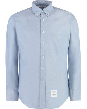 Thom Browne Classic Oxford Cotton Button-Down Shirt - Blue