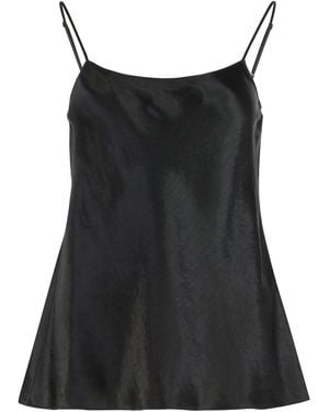 Vince Top Cami In Satin - Black