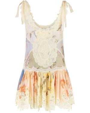 Zimmermann Cascadian Cotton Mini-Dress - Natural