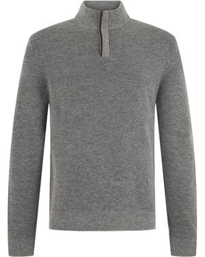 Slowear Maglione con collo a zip - Grigio