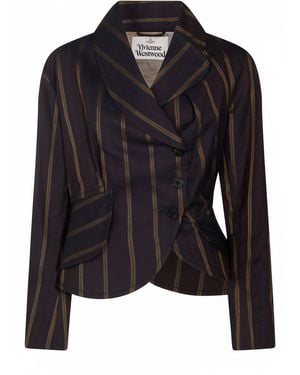 Vivienne Westwood Cotton Striped Jacket - Black