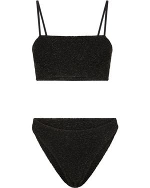 Hunza G Bikini Gigi in lurex - Nero