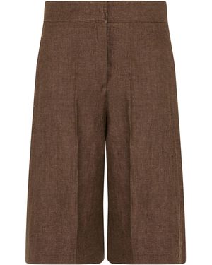 Slowear Bermuda in lino - Marrone