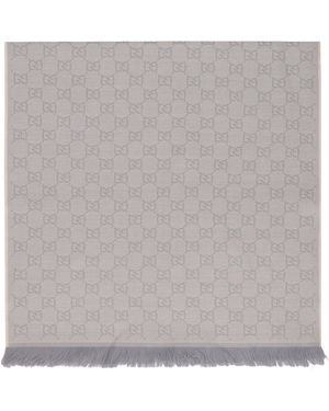 Gucci Sciarpa in lana GG - Grigio