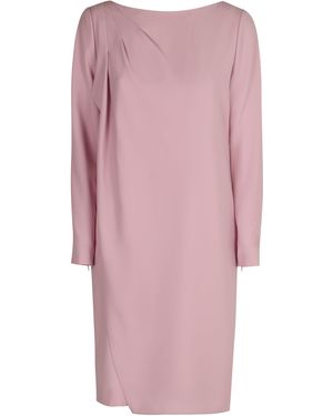 Emporio Armani Asymmetrical Cady Dress With Gathering Detail - Pink