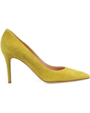 Gianvito Rossi Décolleté Gianvito 85 in camoscio - Metallizzato