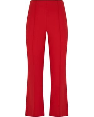 Vince High-Waisted Cropped Flare Trousers - Red