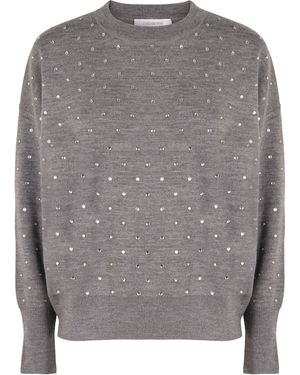 Rabanne Maglione girocollo in lana - Grigio