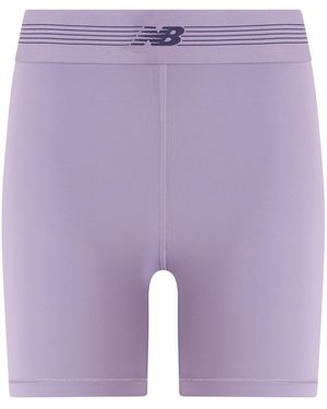 New Balance Elastic Sports Shorts - Purple