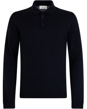 Roberto Collina Long Sleeve Polo - Blue