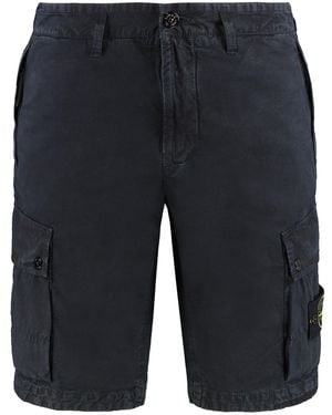 Stone Island Cotton Bermuda Shorts - Black