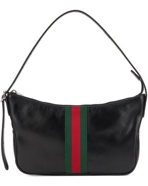 Gucci Leather Messenger Bag - Black