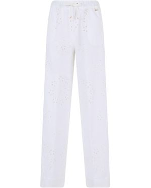 Herno Straight Lace Sangallo Pants - White