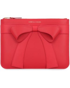 Comme des Garçons Leather Pouch - Red