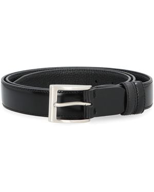 Hogan Reversible Leather Belt - Black