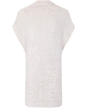 P.A.R.O.S.H. Short Dress With Sequins - White